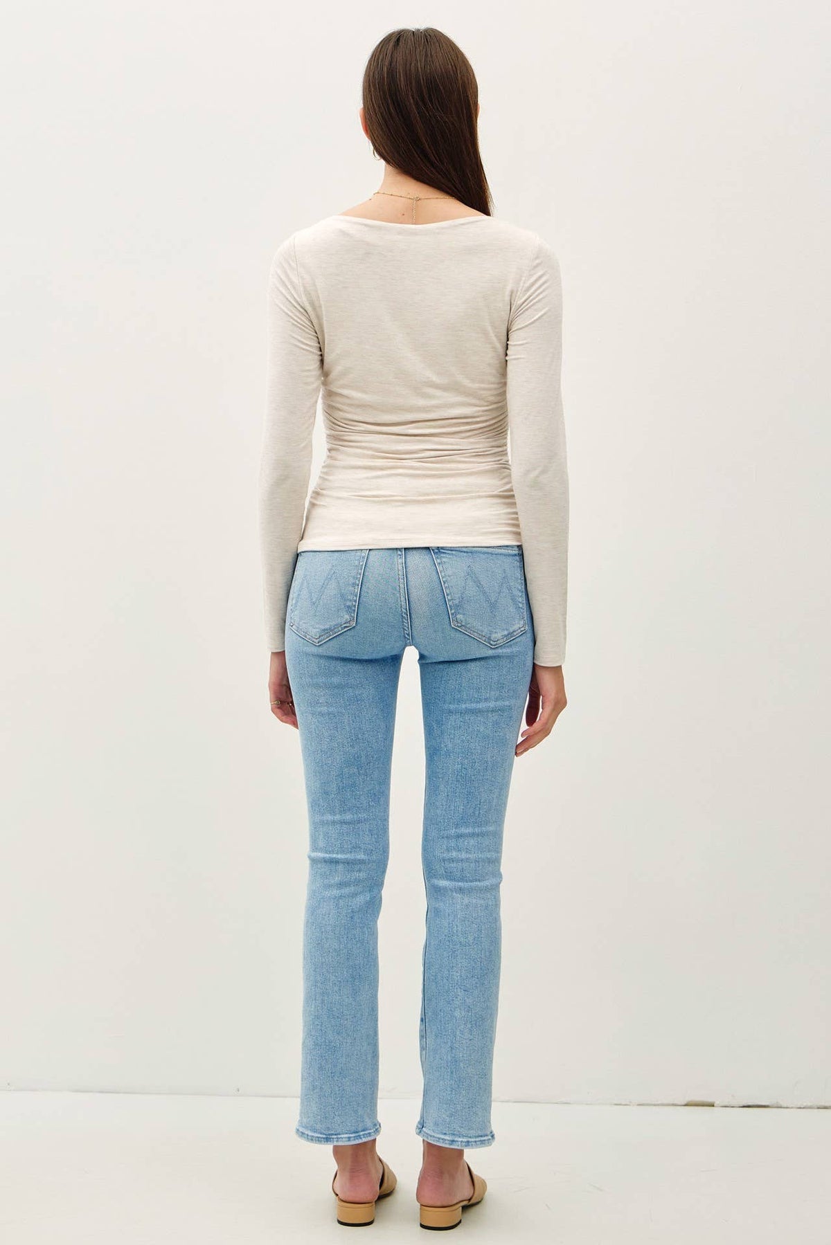 THE EVERYDAY RUCHED BOATNECK