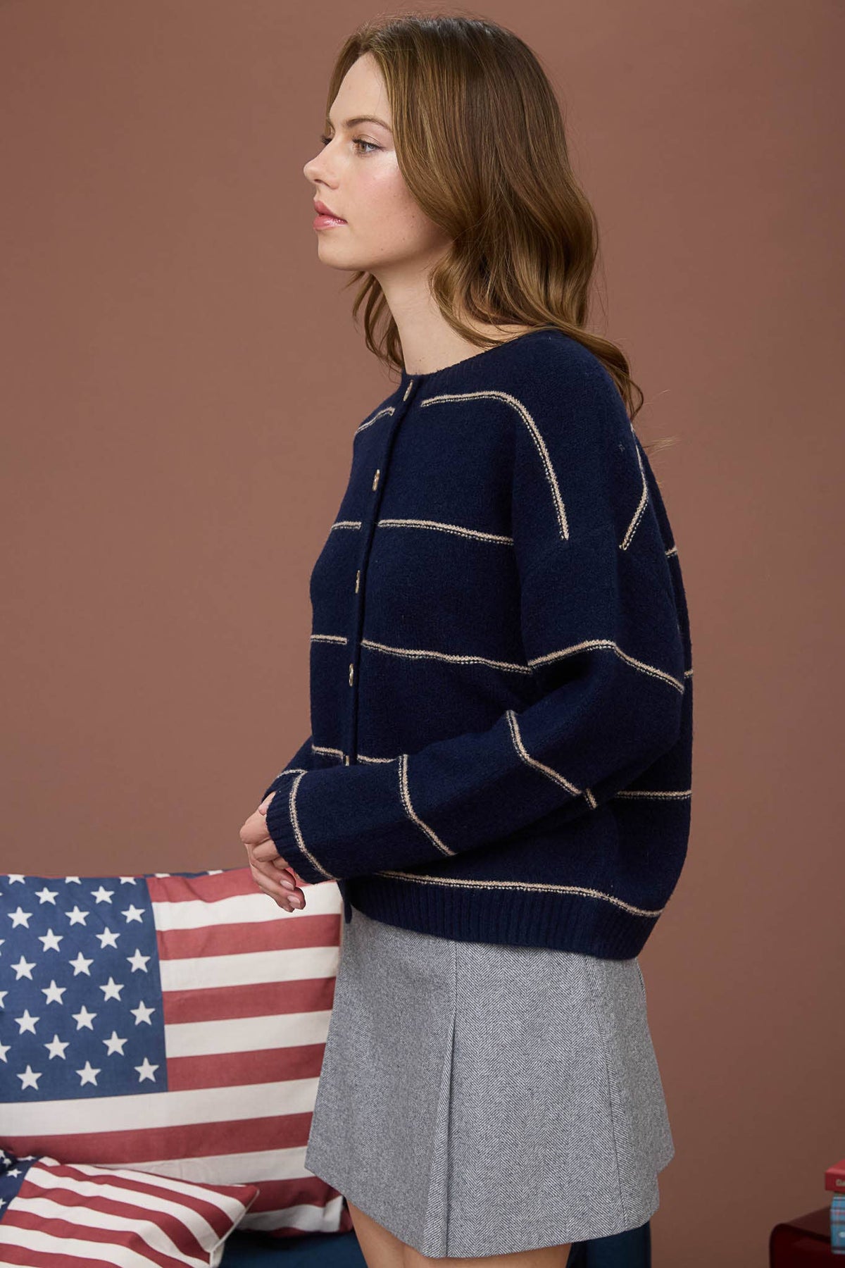 THE HERITAGE STRIPE CARDIGAN