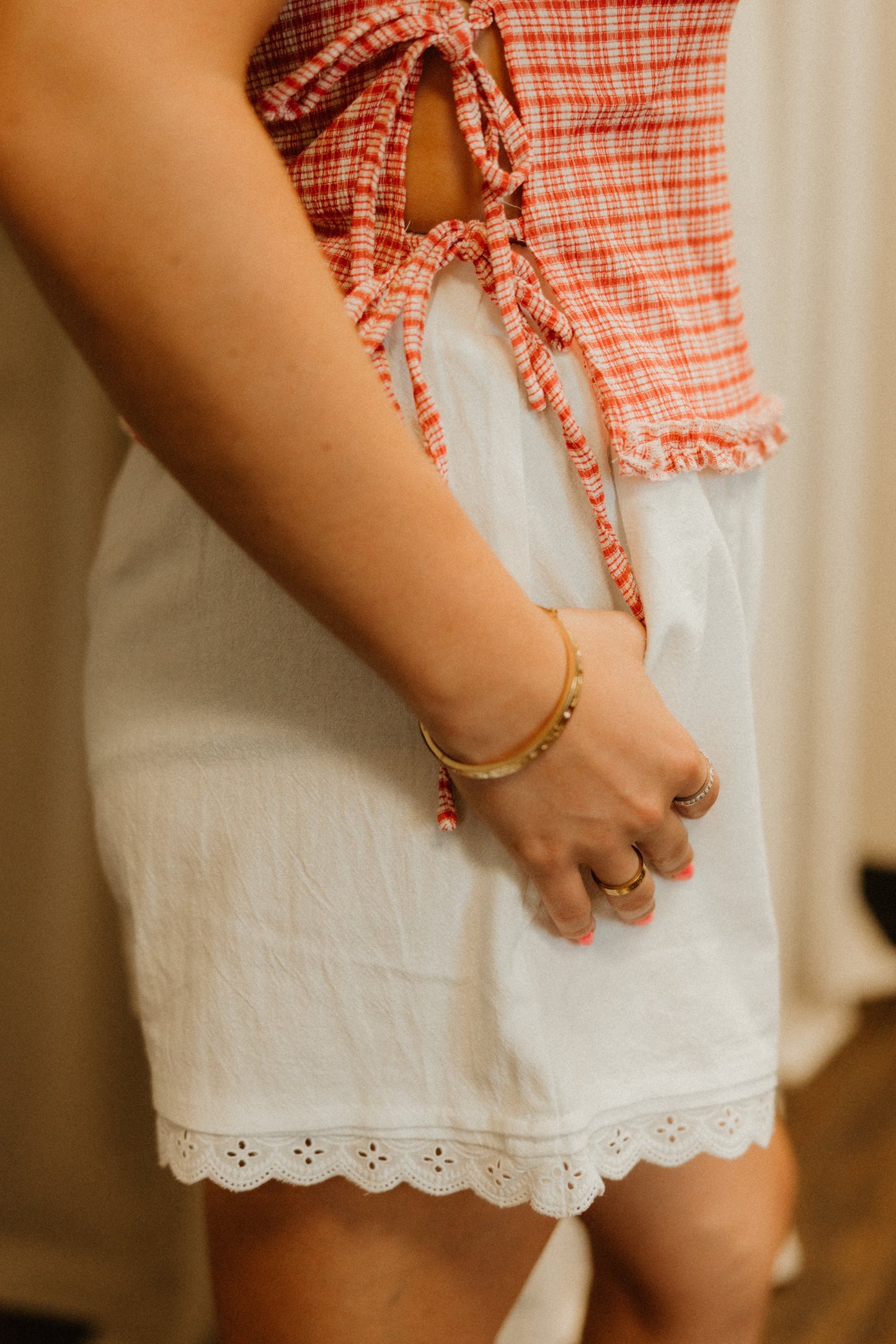 THE DELANEY LACE TRIM SHORTS