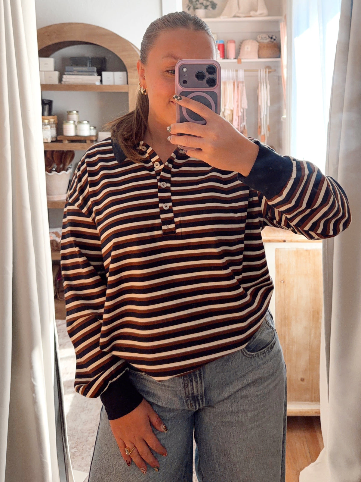 THE HARPER STRIPE POLO