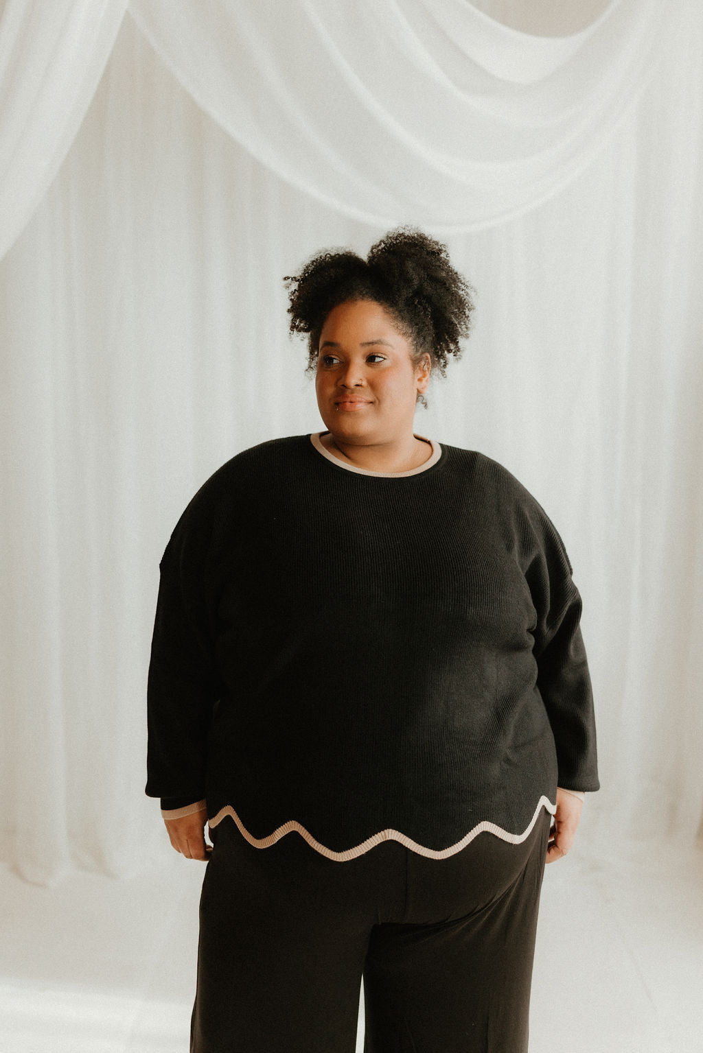 THE SOFT SCALLOPED SWEATER