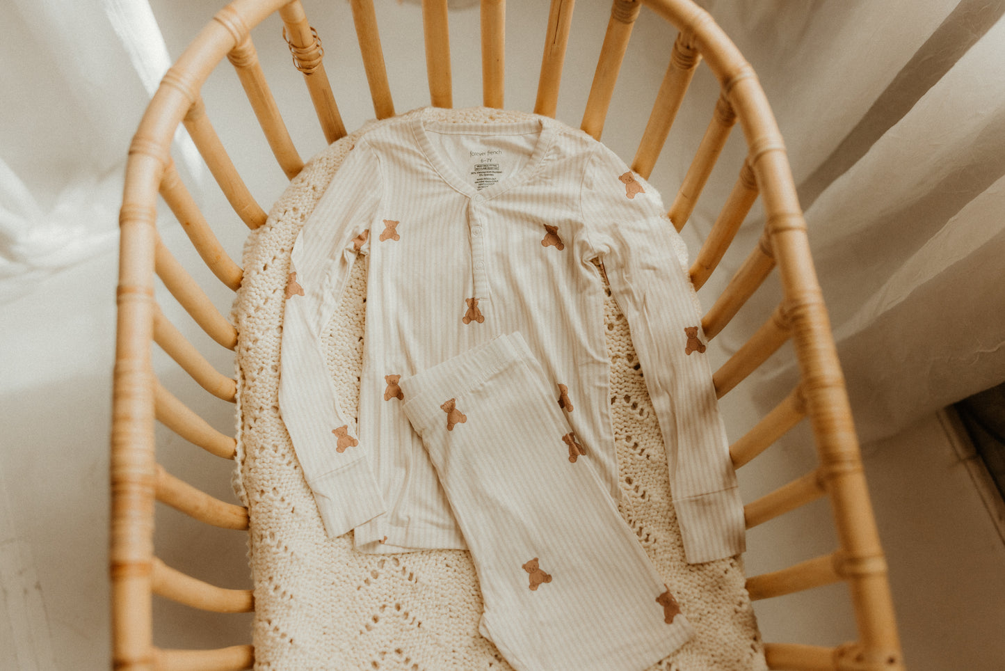 BAMBOO TWO PIECE PJ | Teddy White