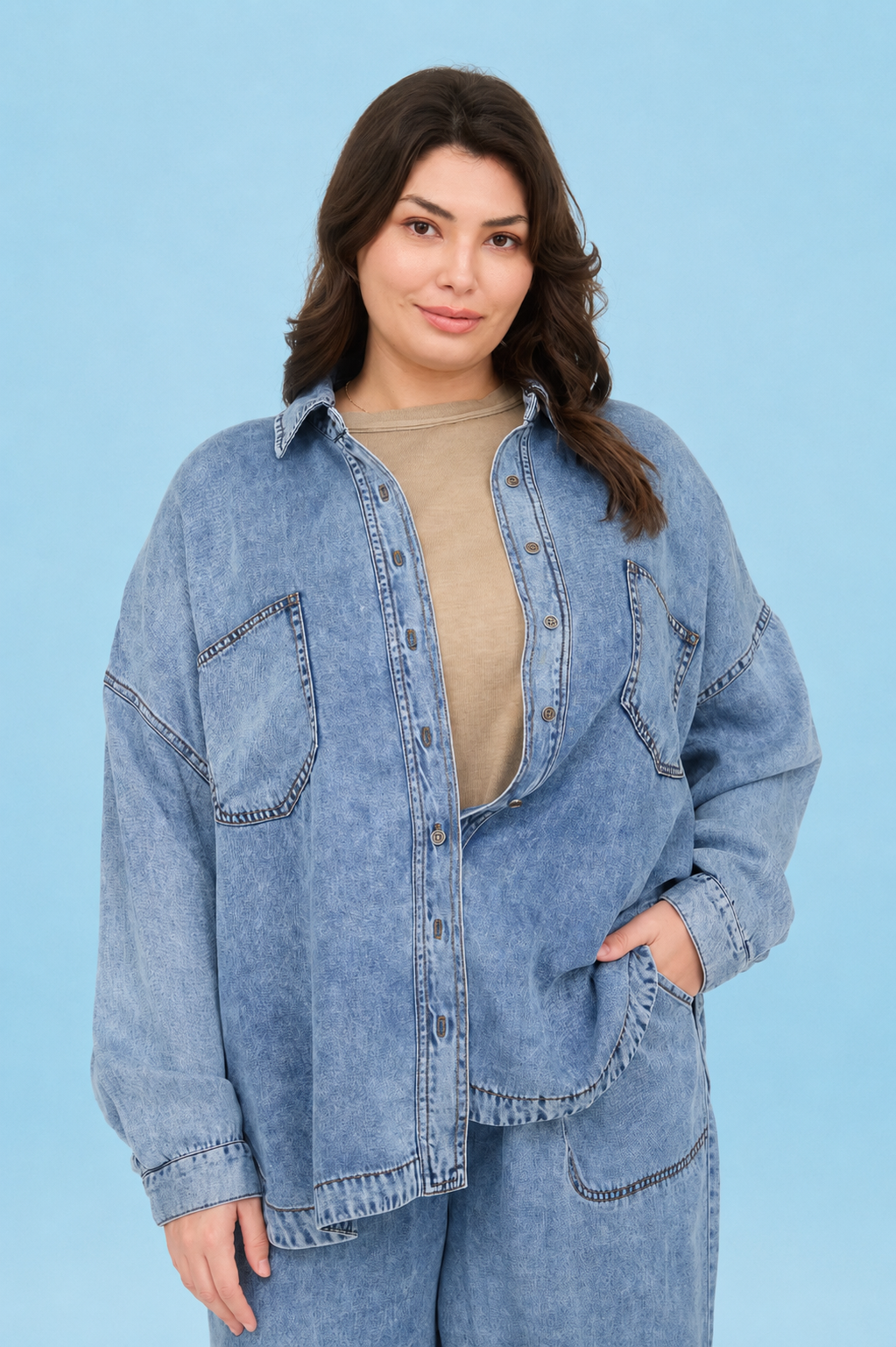 THE REMY DENIM BUTTON UP