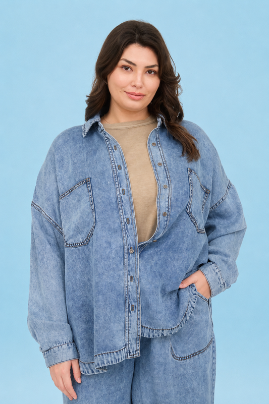 THE REMY DENIM BUTTON UP