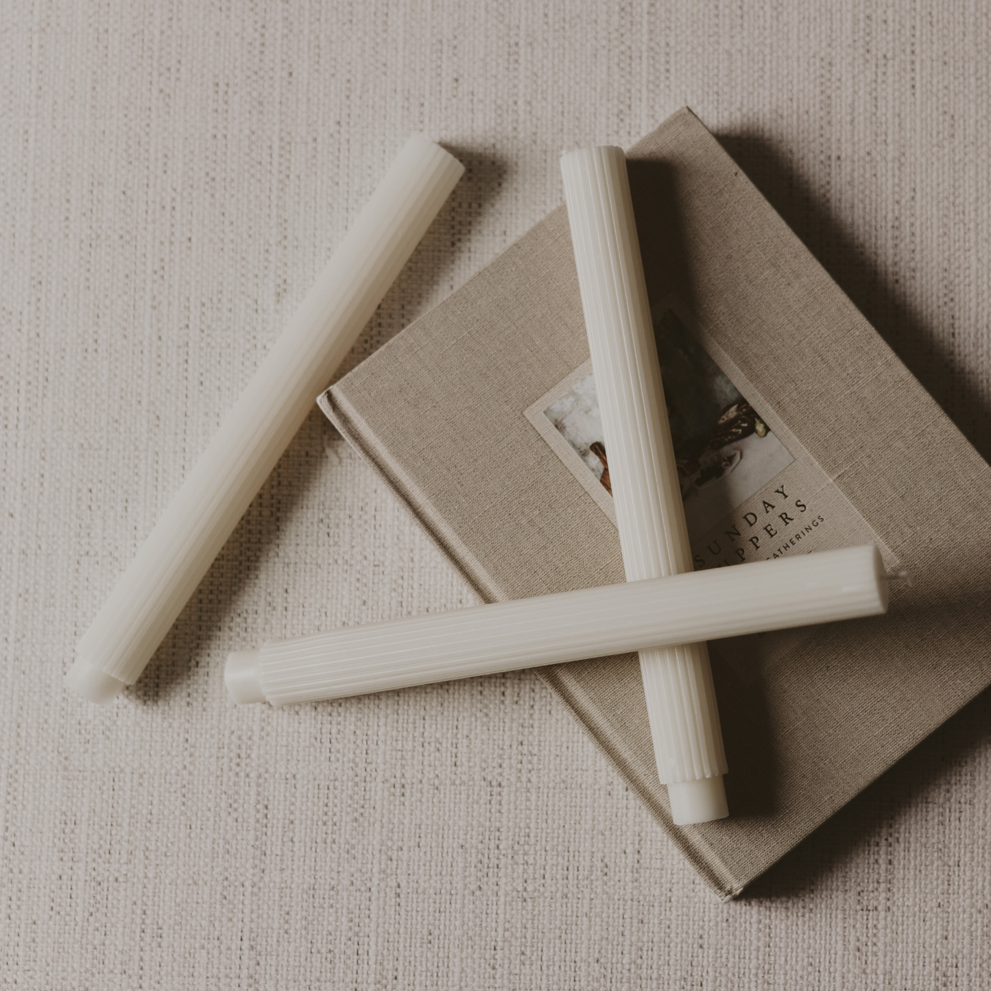 FLUTED TAPER CANDLES | SET OF 3