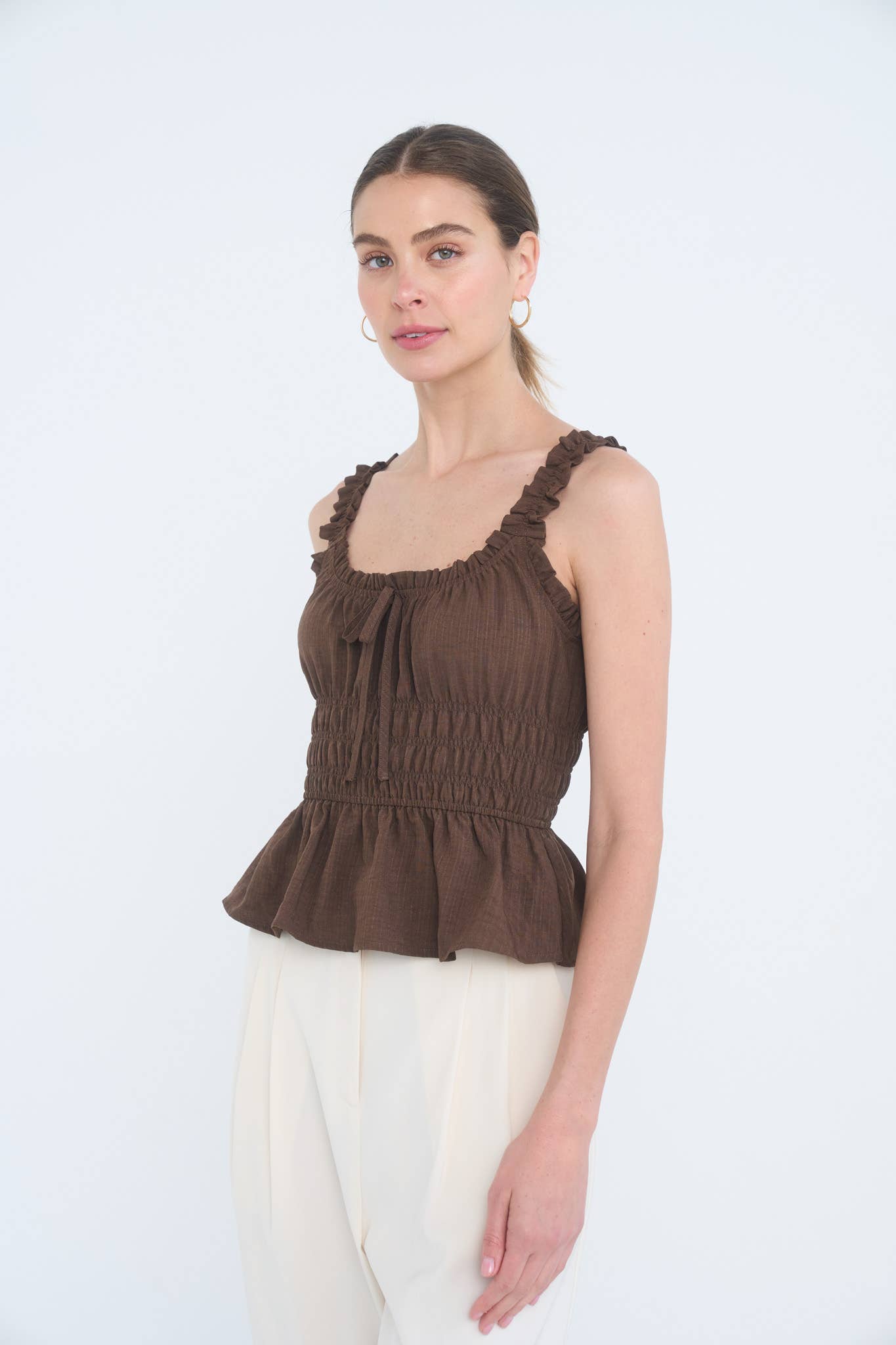 THE COCOA RUFFLE TANK