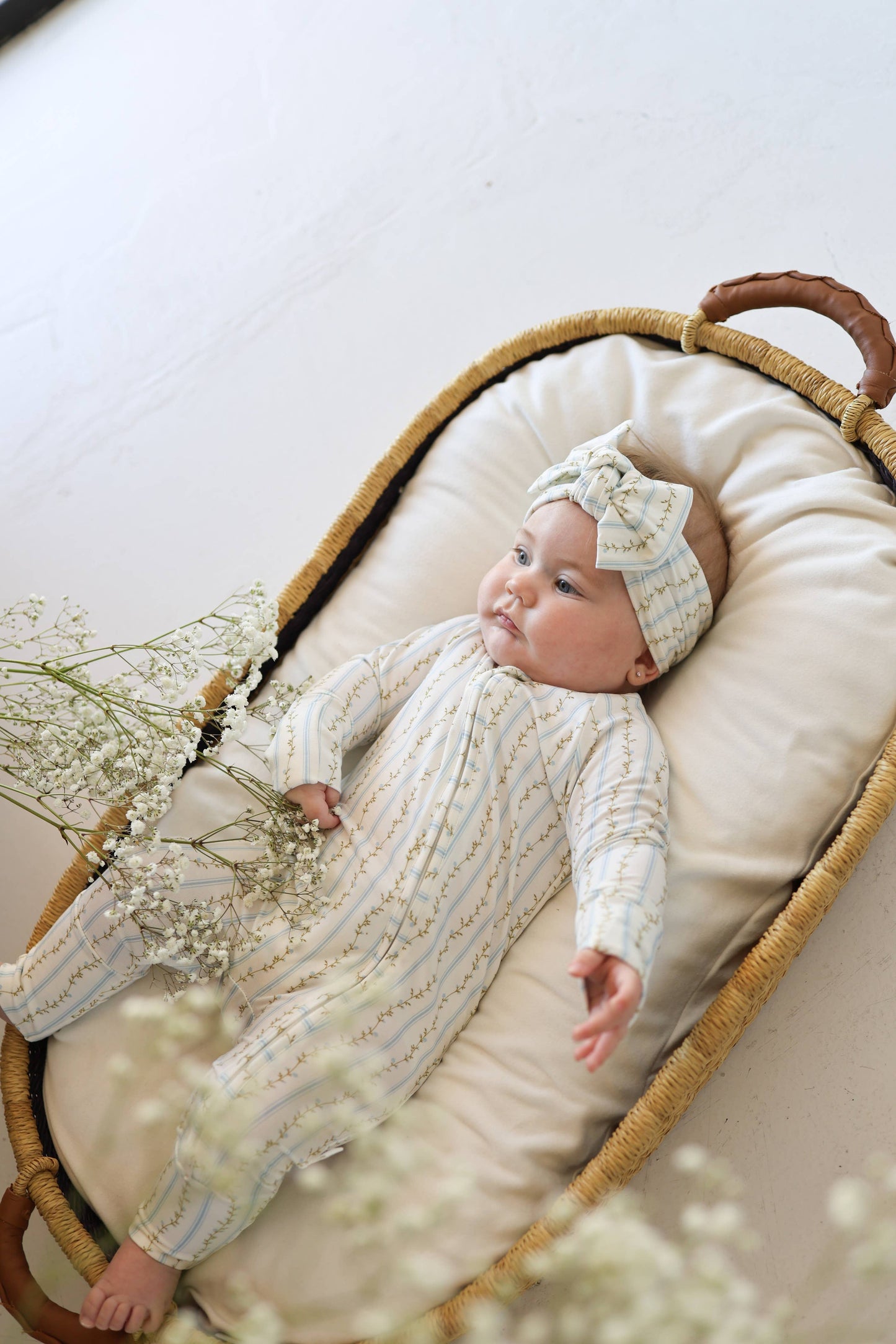 Bamboo Zip Pajamas | Dainty Vines