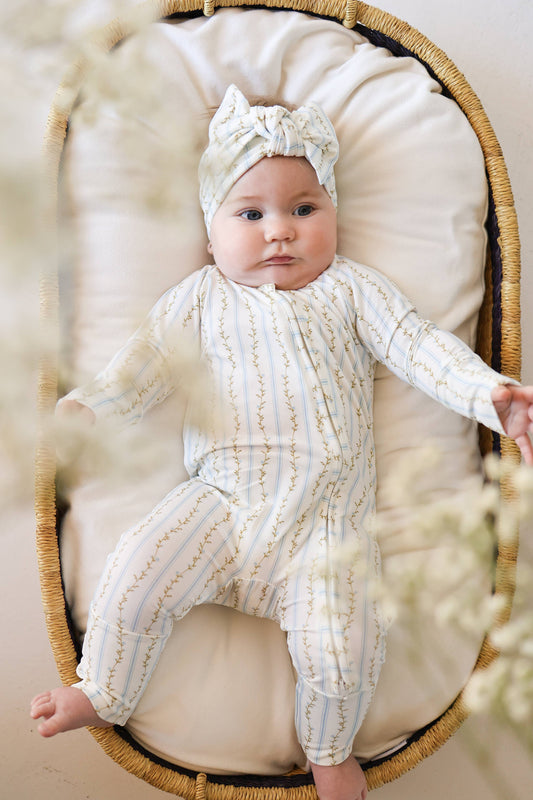 BAMBOO ZIP PJ | Dainty Vines