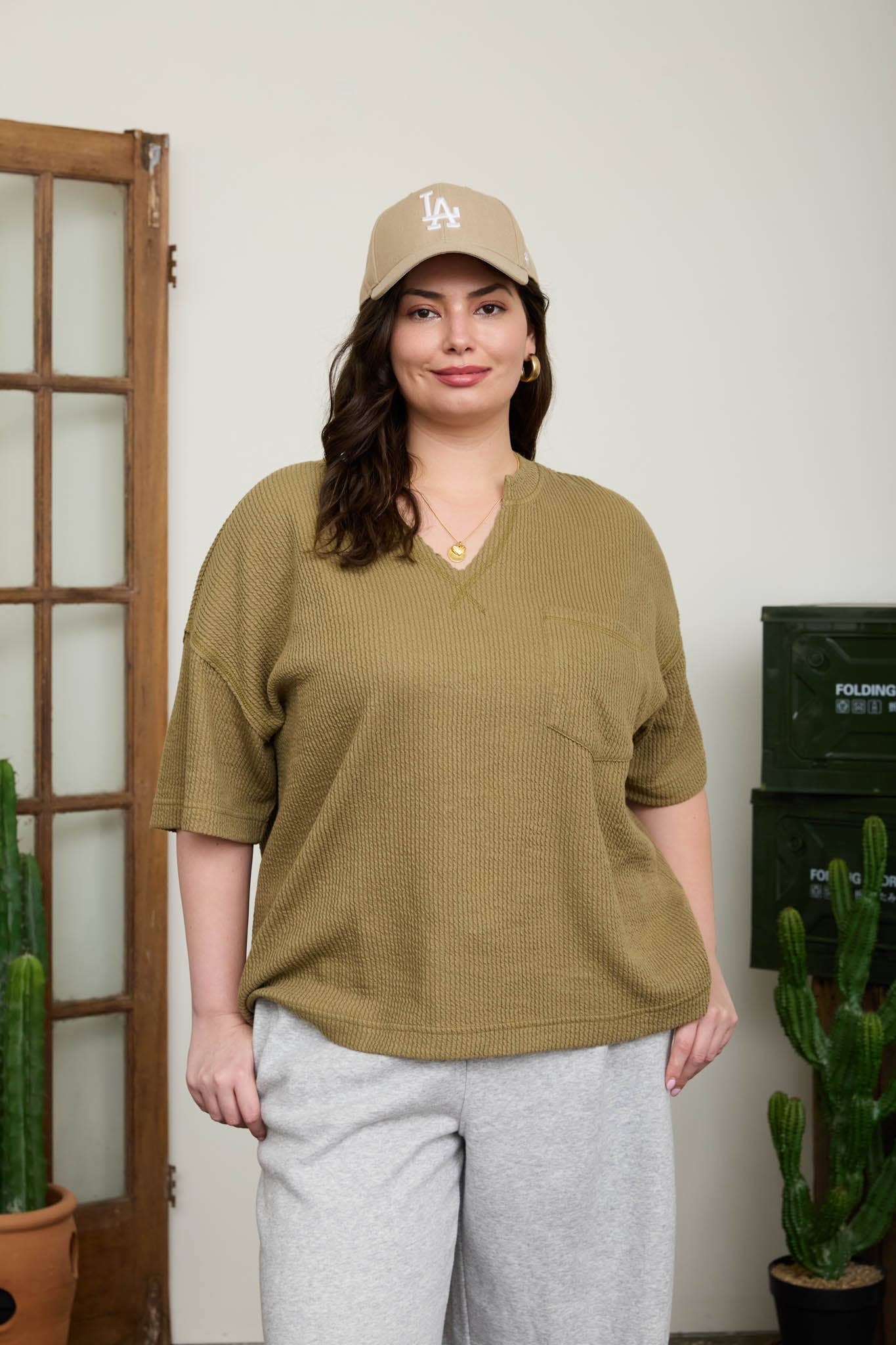 THE OLIVE STREET RIBBED TOP