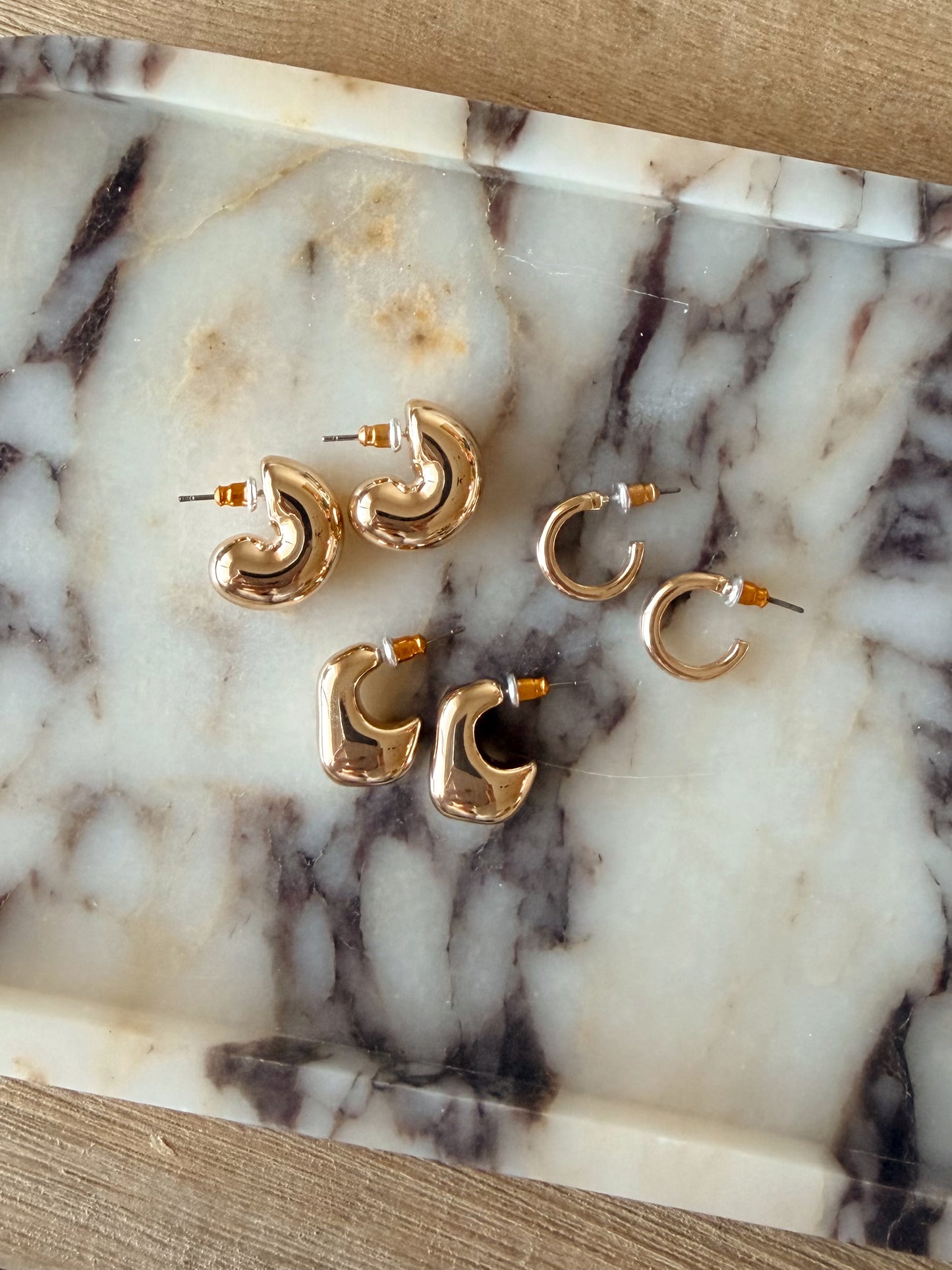 GOLD HOOP TRIO