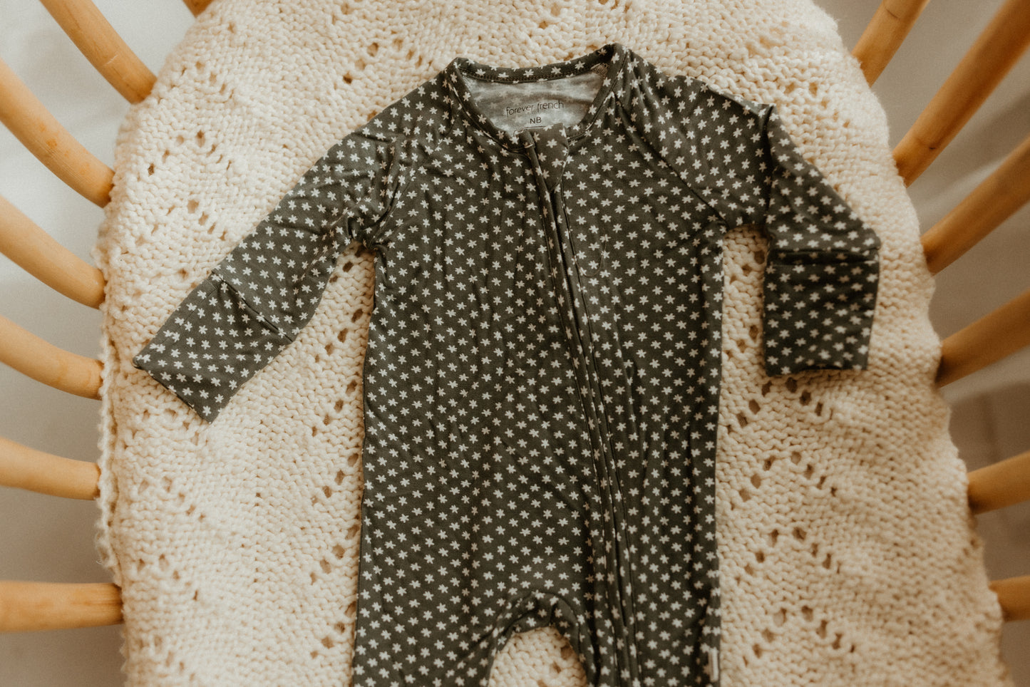 BAMBOO ZIP PJ | Green Floral
