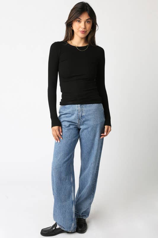 THE PERFECT RIBBED LONG SLEEVE