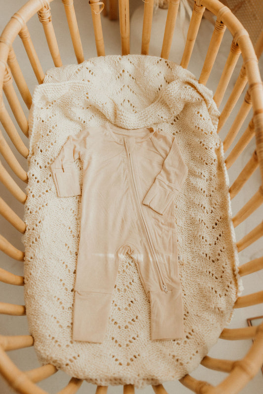 BAMBOO ZIP PJ | Bone