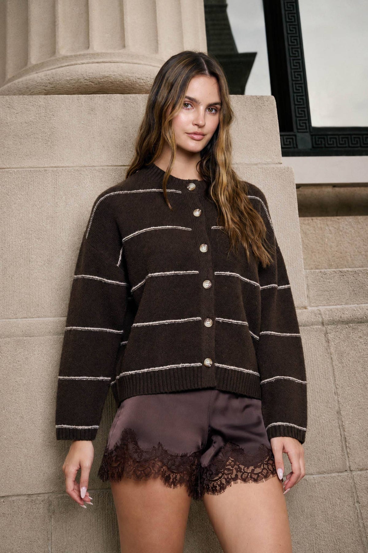 THE HERITAGE STRIPE CARDIGAN