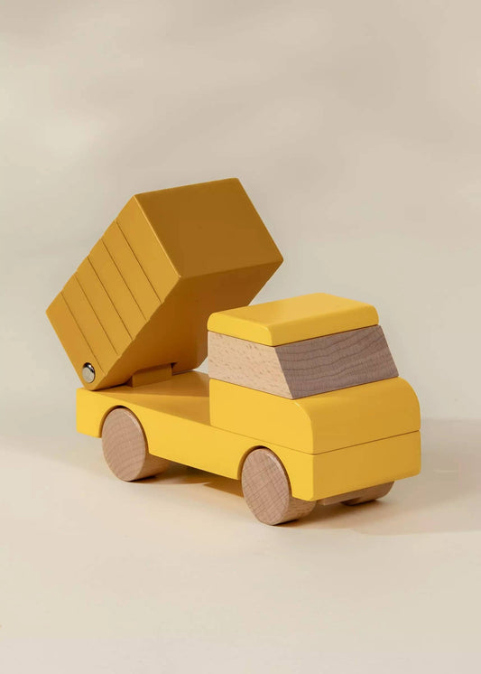 THE WOODEN CONSTRUCTION VEHICLE - DUMP TRUCK