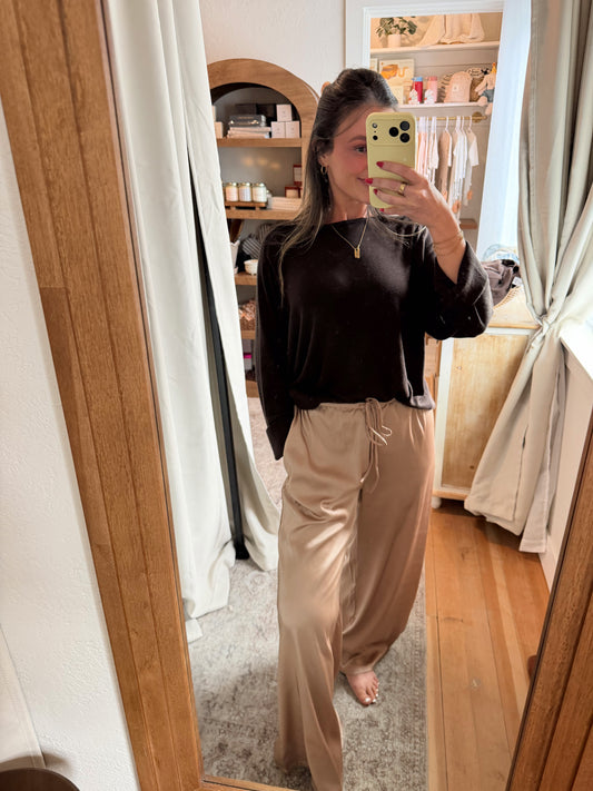 THE SIENNA SATIN PANT