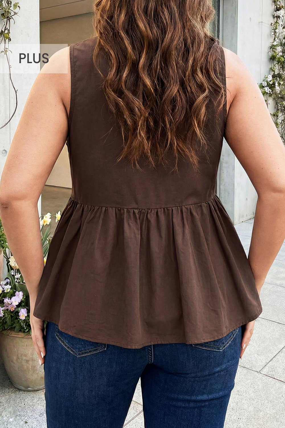 THE HAZEL BOW PEPLUM TANK