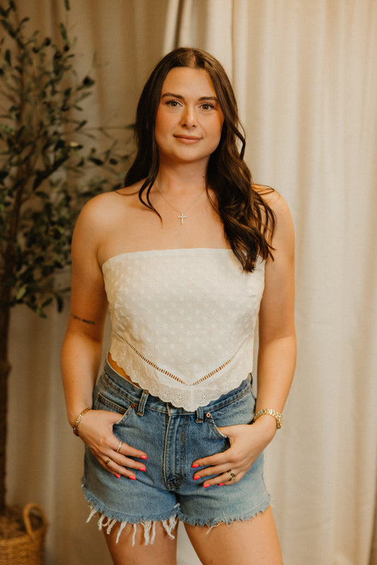 THE COTTON LACE BANDANA TOP