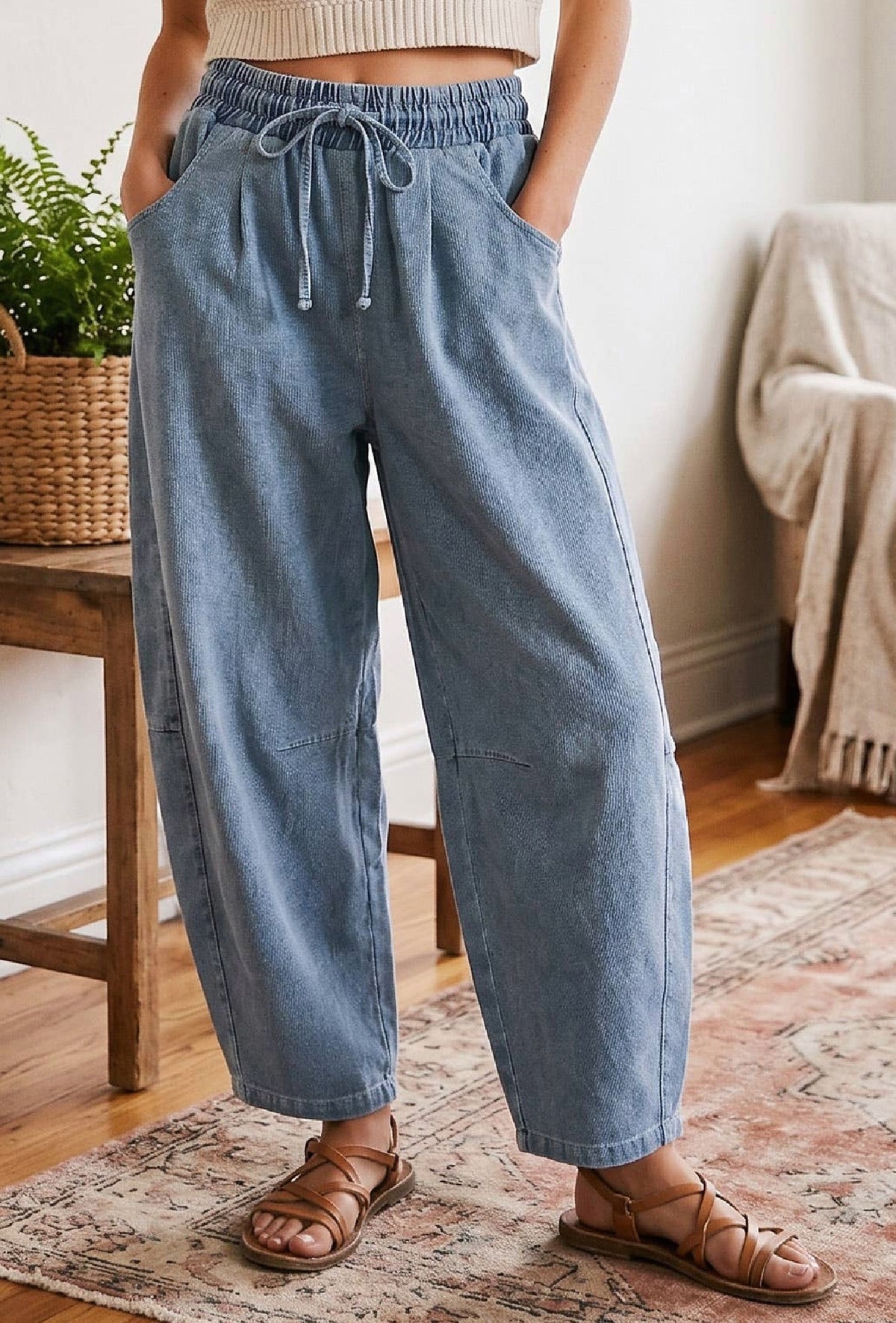 THE SLOUCHY WASHED BARREL PANT
