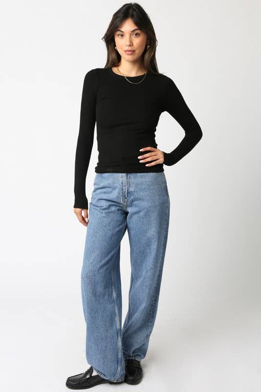 THE PERFECT RIBBED LONG SLEEVE