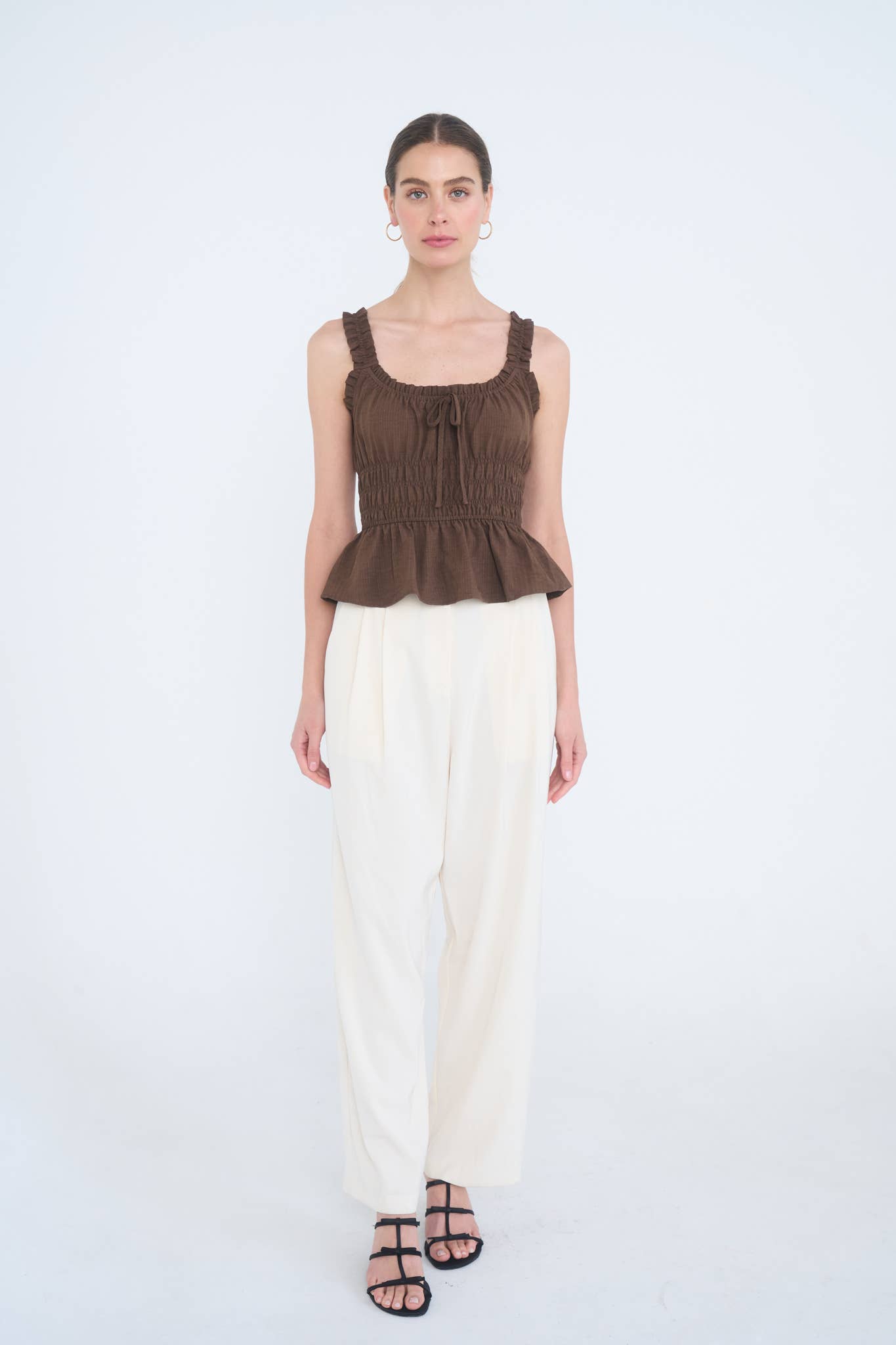 THE COCOA RUFFLE TANK
