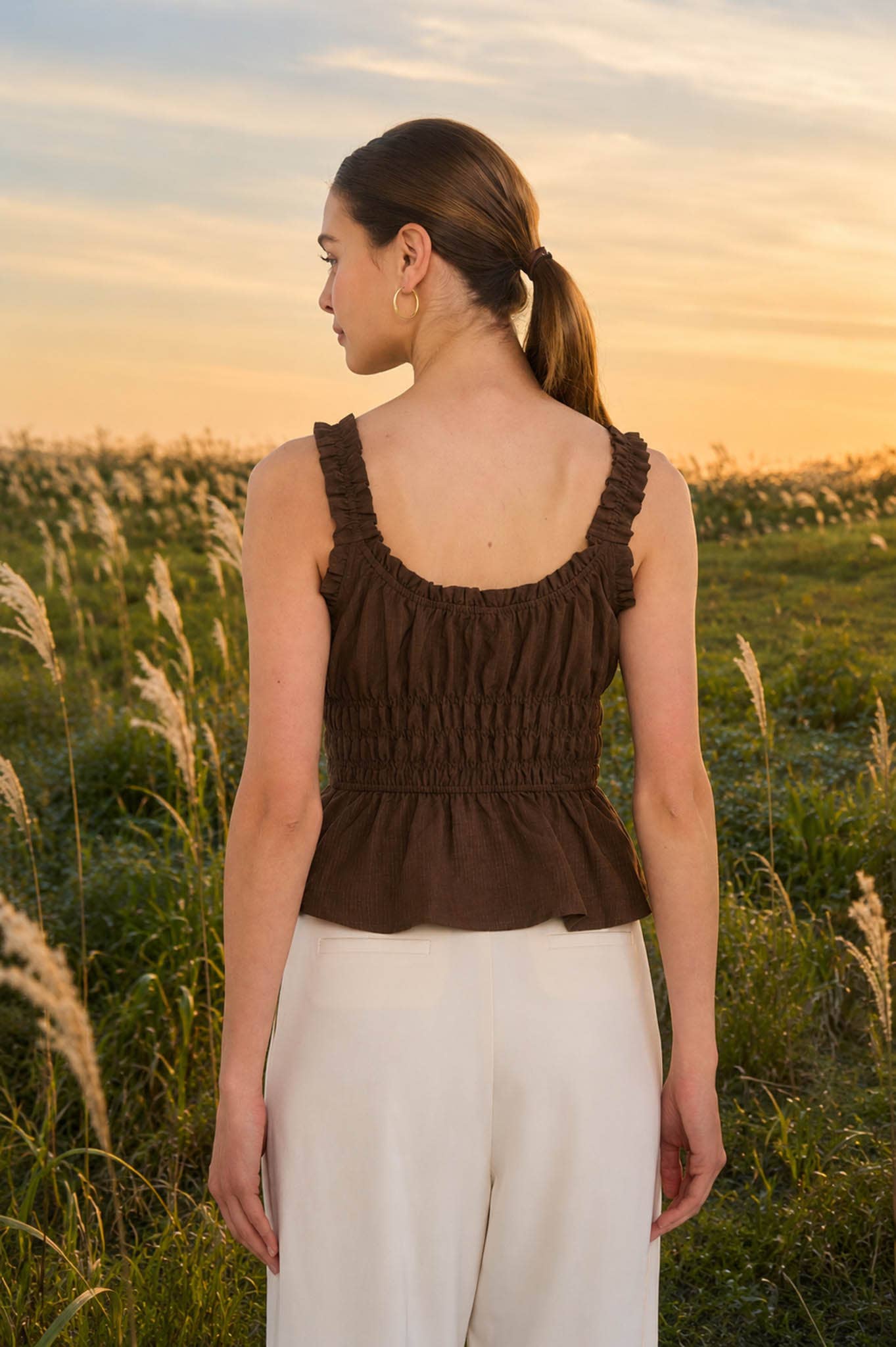 THE COCOA RUFFLE TANK