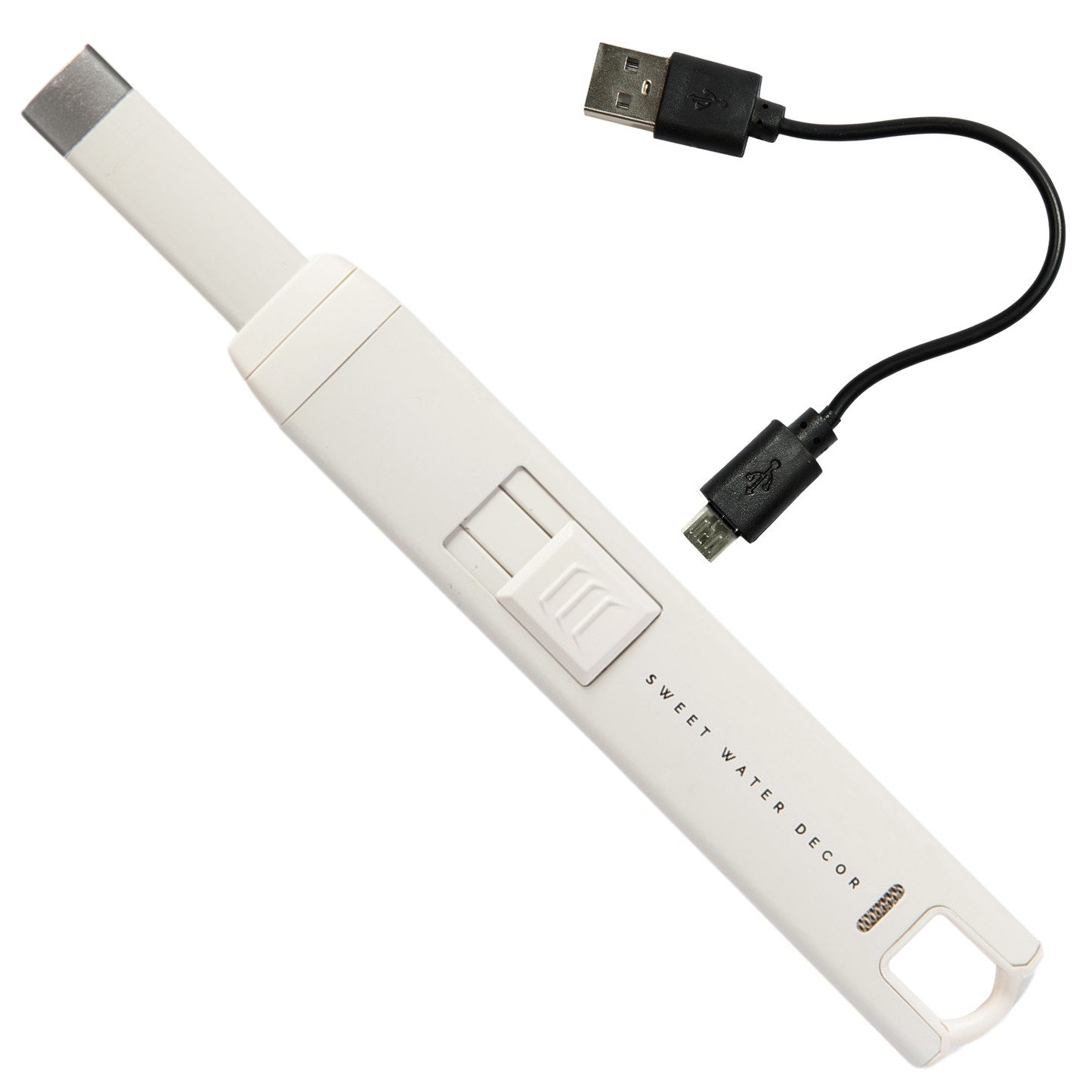 LARGE RECHARGEABLE ELECTRIC LIGHTER - SLATE WHITE