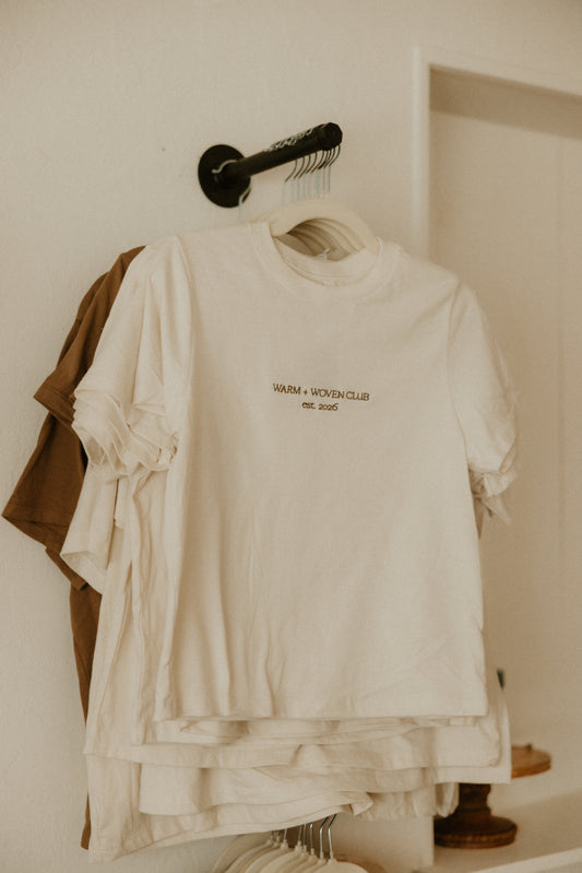 THE WARM + WOVEN BOXY TEE