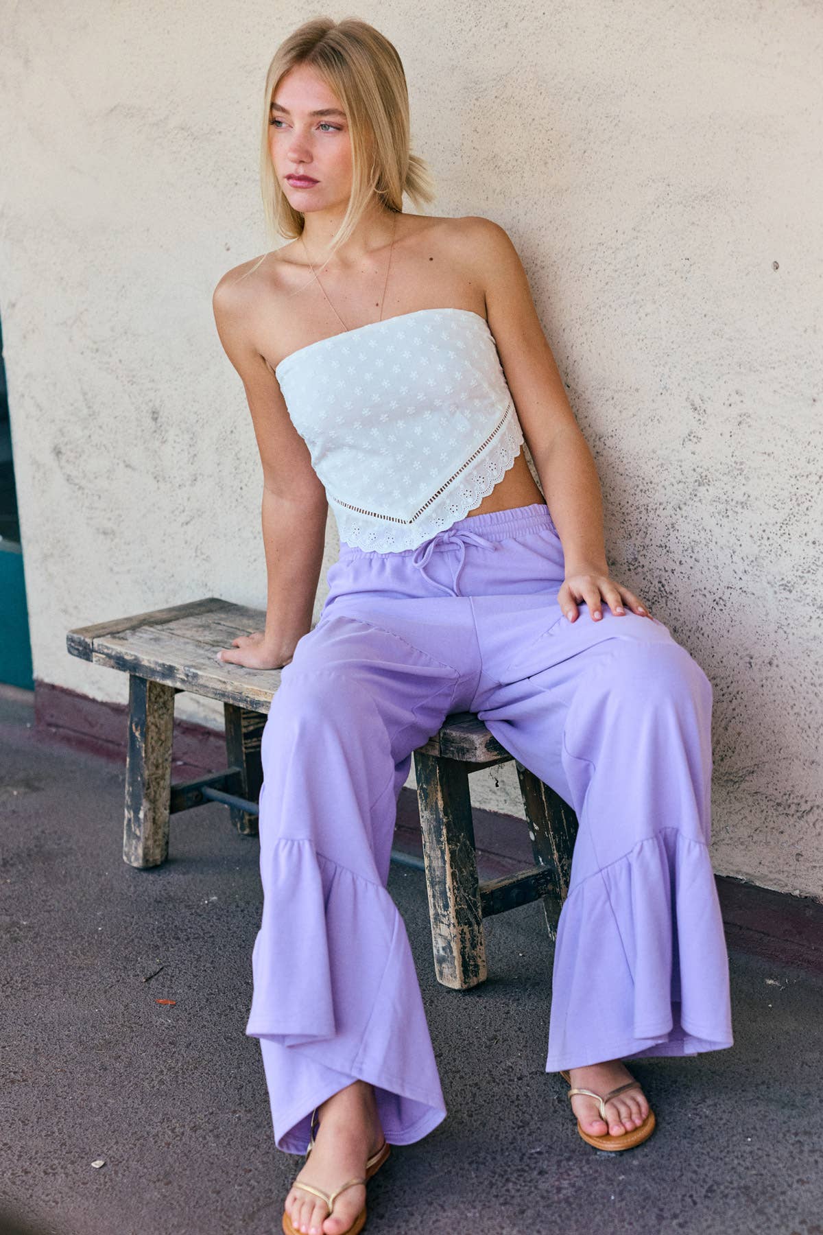 THE COTTON LACE BANDANA TOP