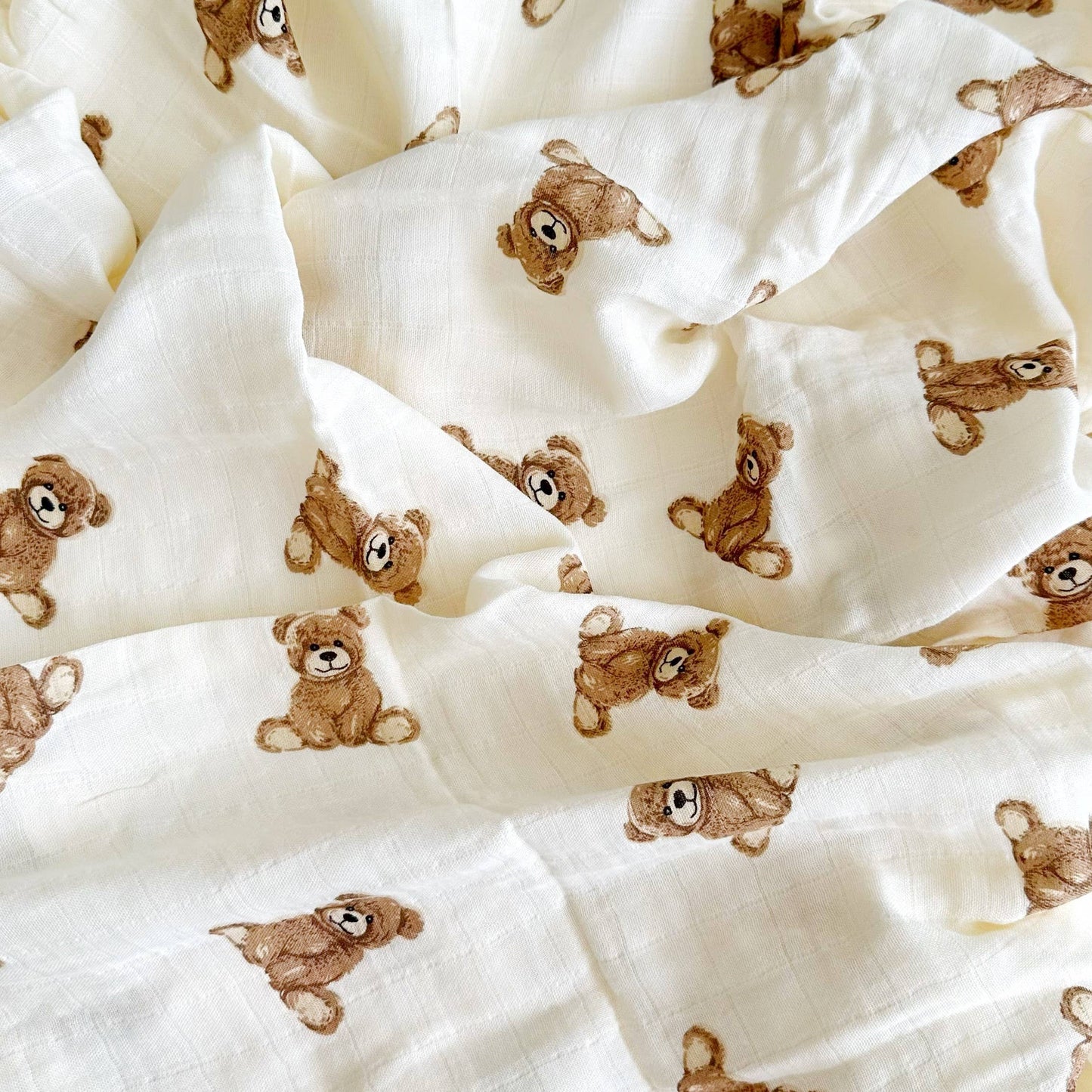 BAMBOO MUSLIN SWADDLE | Teddy Bear