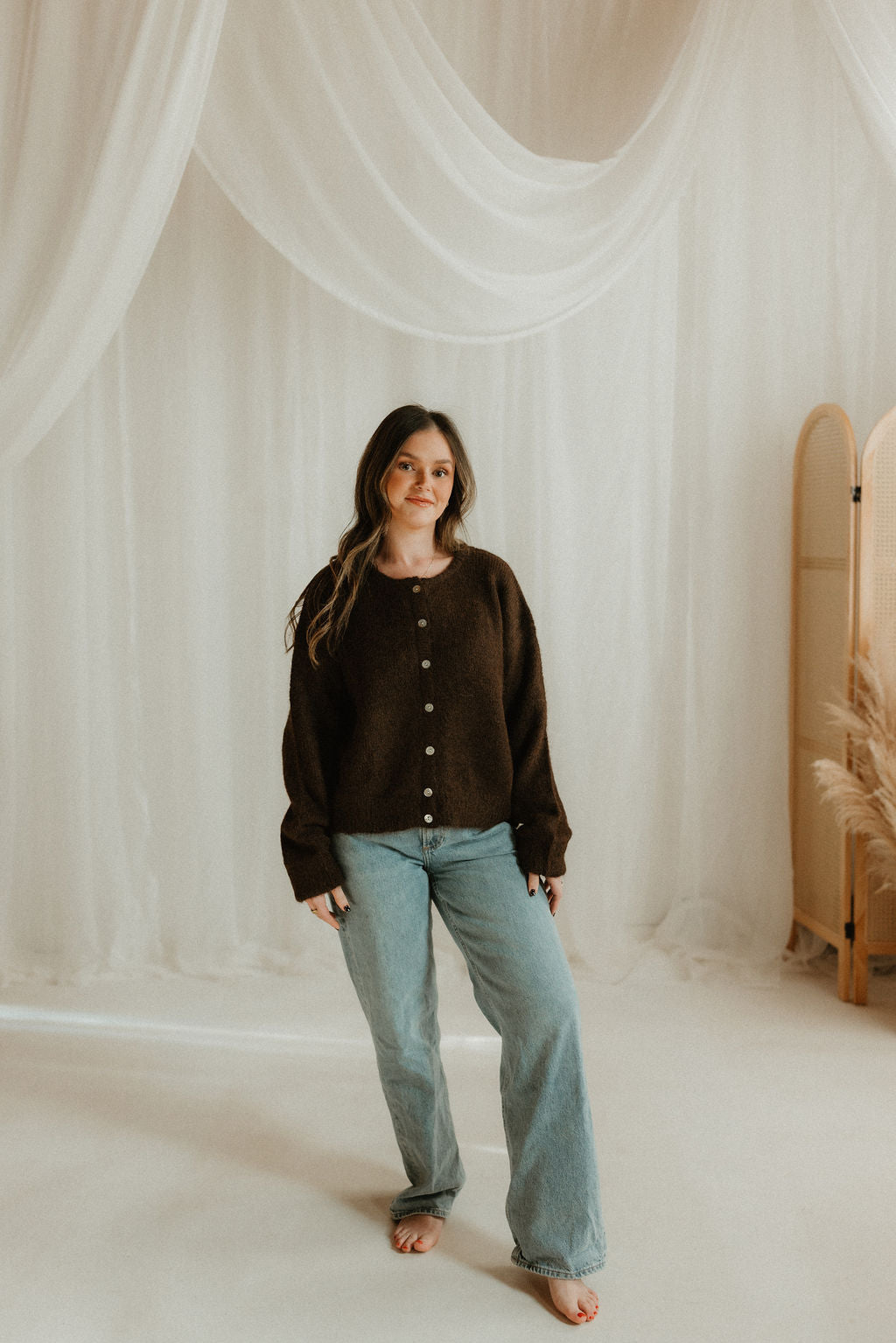 THE CHESTNUT BUTTON CARDIGAN