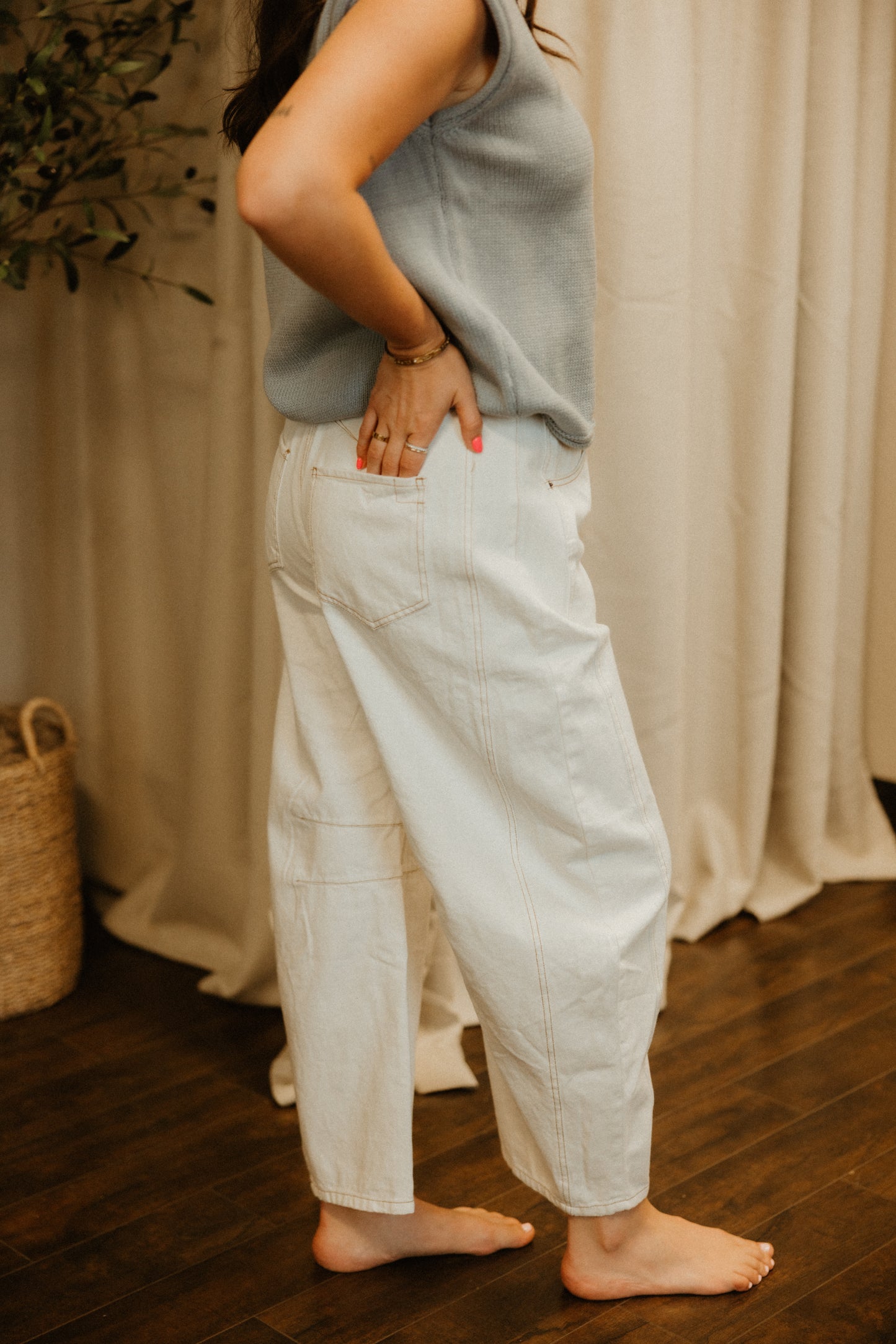 THE WHITE BIRCH UTILITY PANT - BARREL LEG