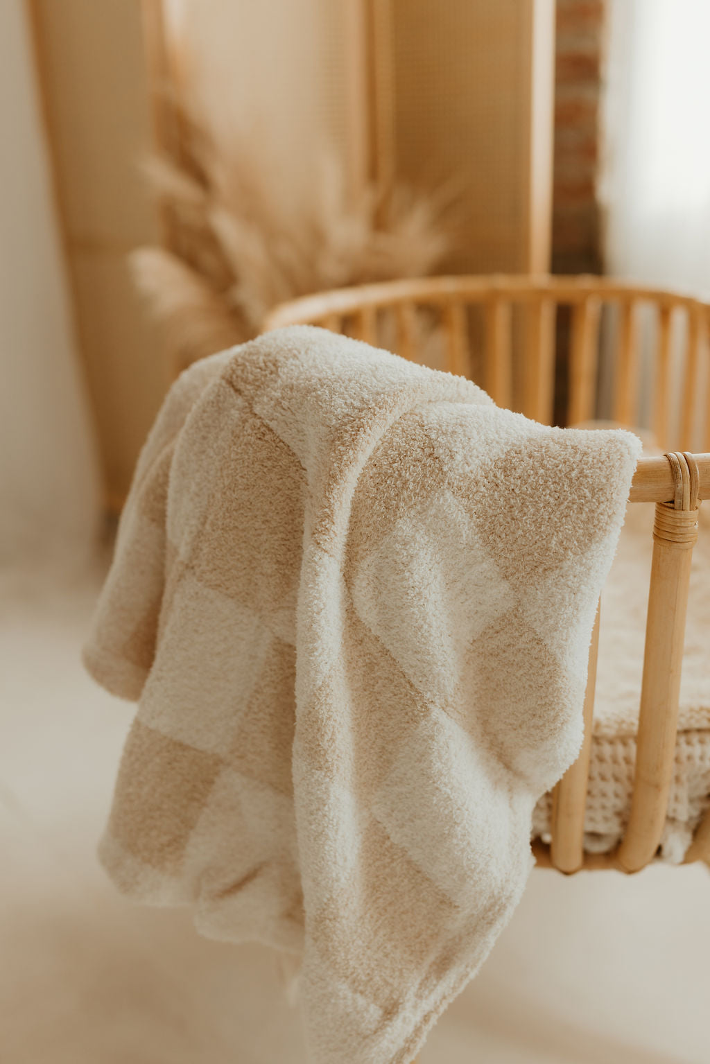 PLUSH BLANKET | Cream Checkerboard