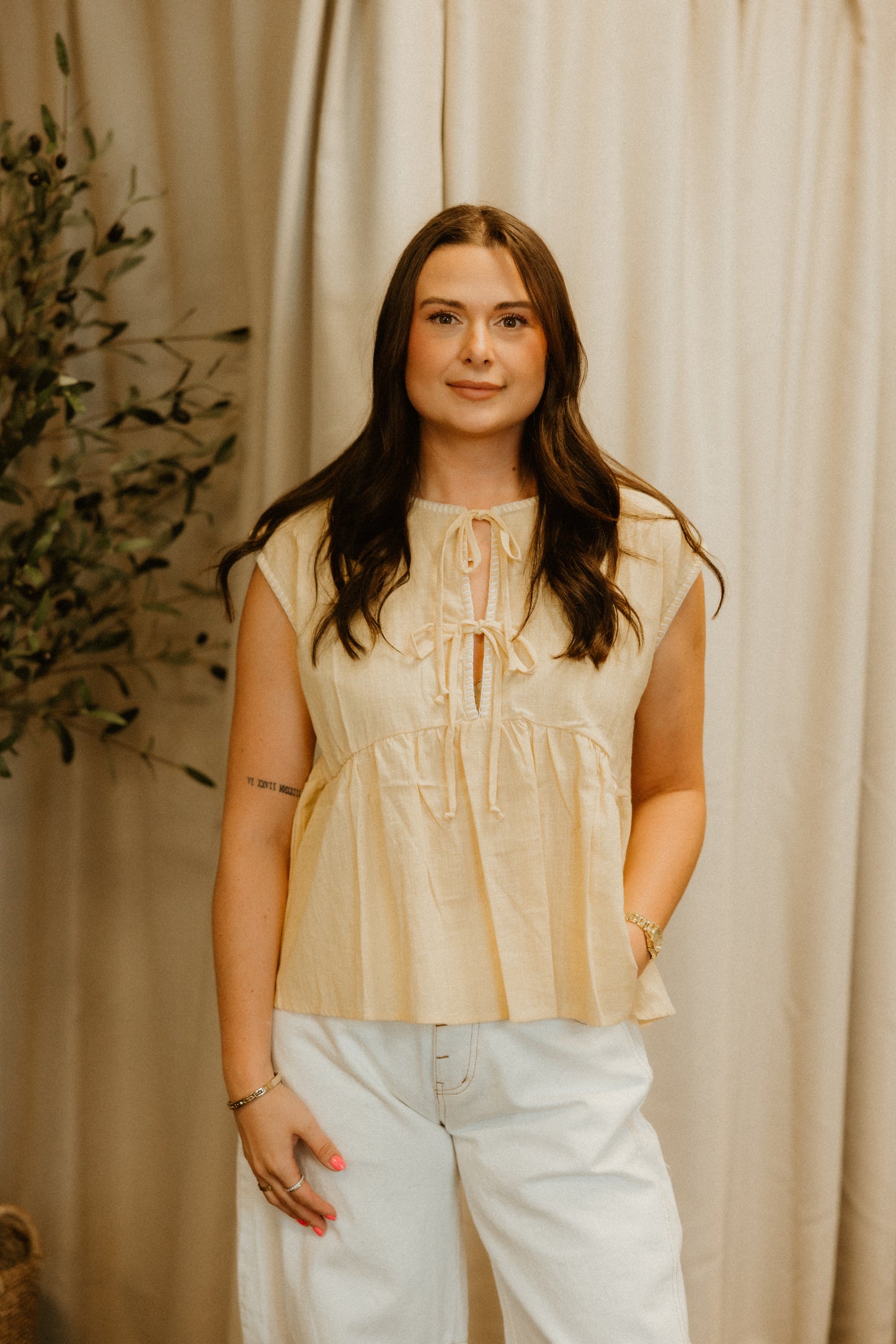 THE LEMON DROP BABYDOLL TOP