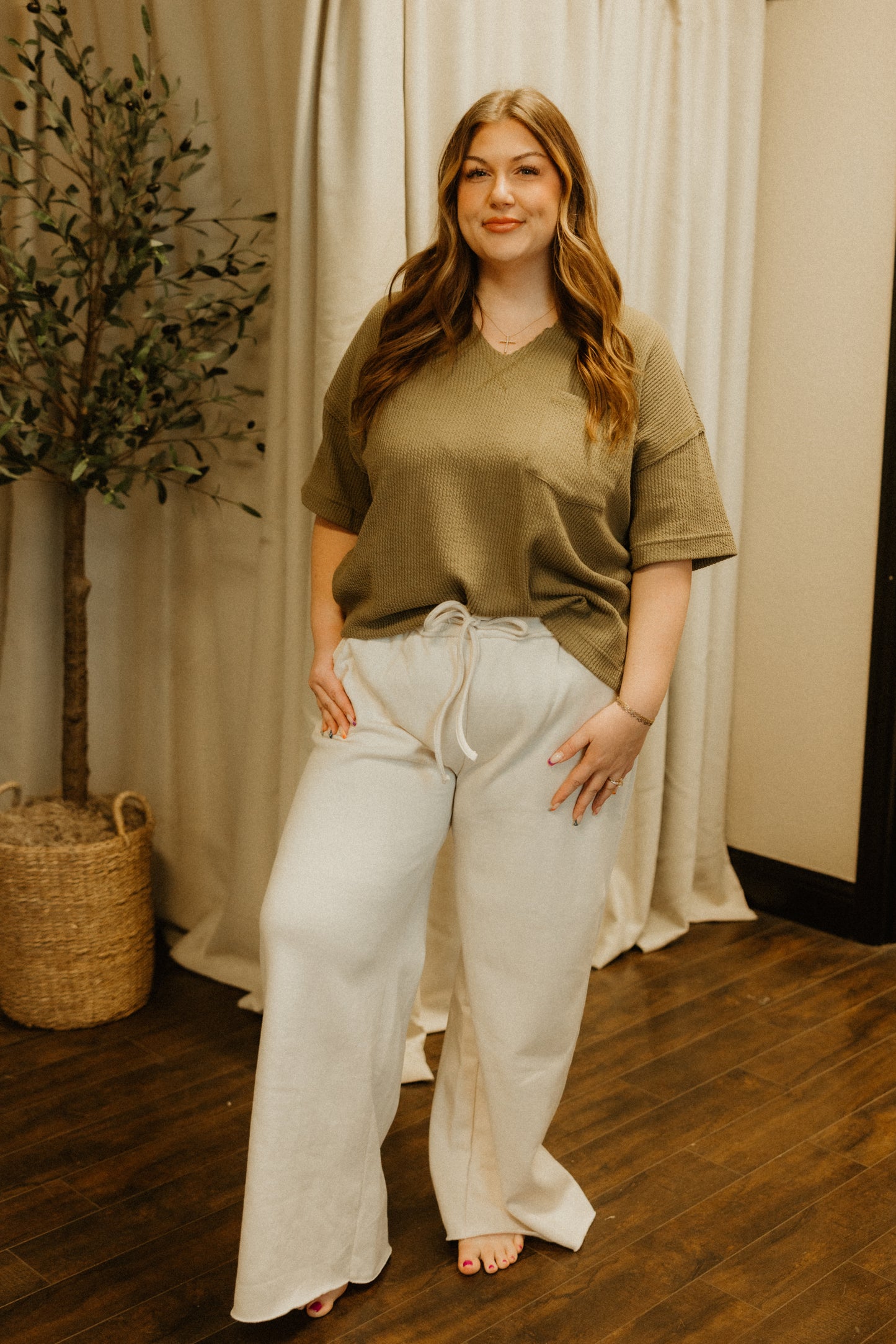 THE OLIVE STREET RIBBED TOP