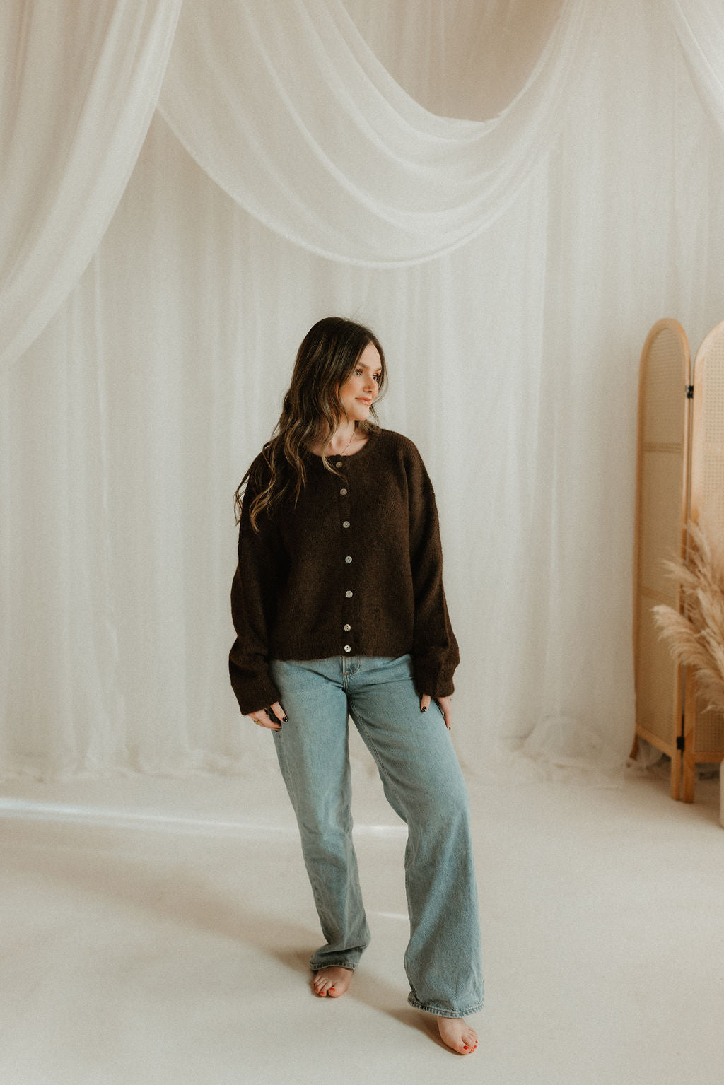 THE CHESTNUT BUTTON CARDIGAN