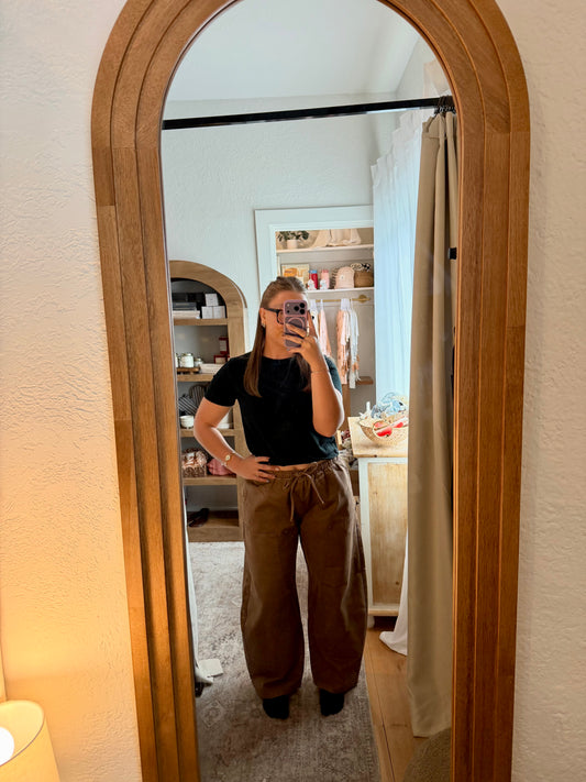 THE DRAWSTRING BARREL PANT