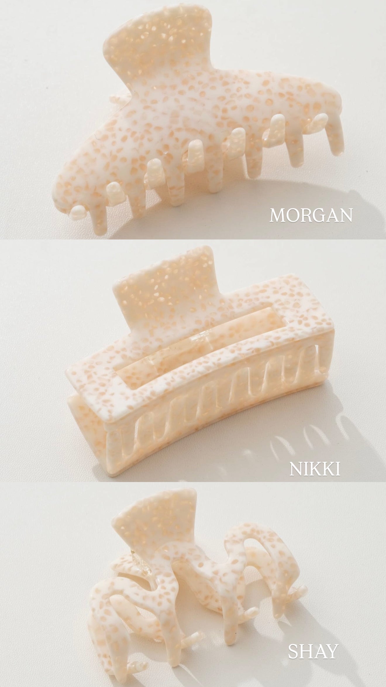 THE APRICOT CRÈME CLAW CLIPS