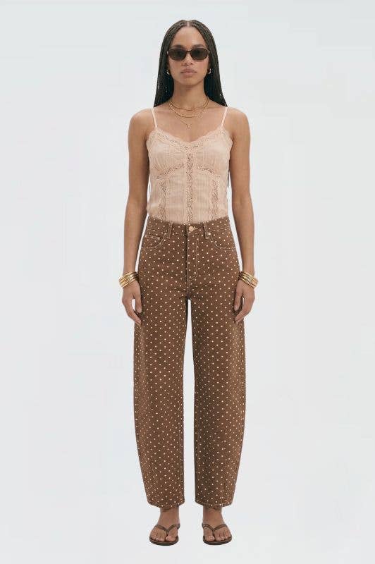 THE TOASTY DOT BARREL JEAN