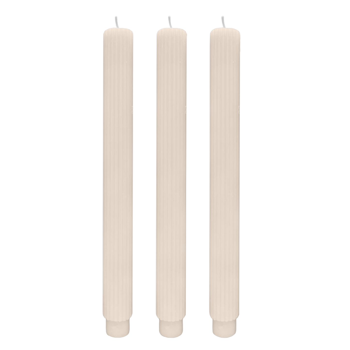FLUTED TAPER CANDLES | SET OF 3