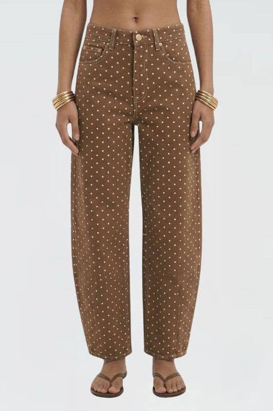 THE TOASTY DOT BARREL JEAN