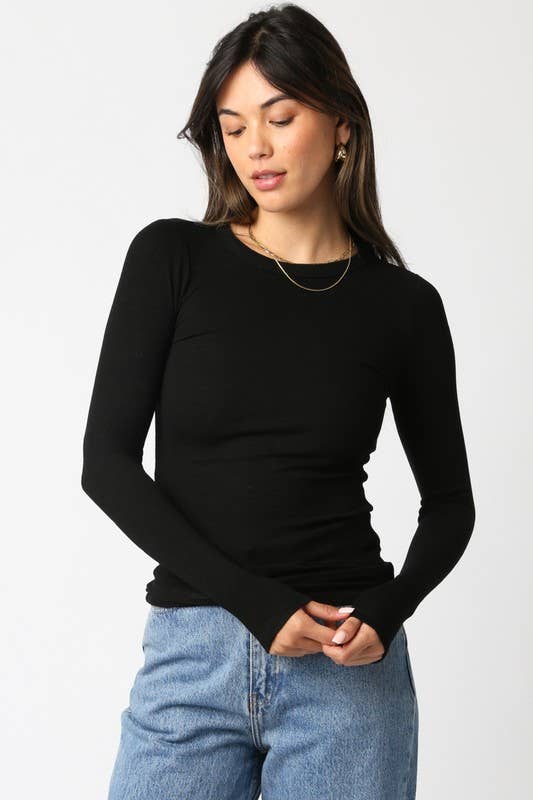THE PERFECT RIBBED LONG SLEEVE