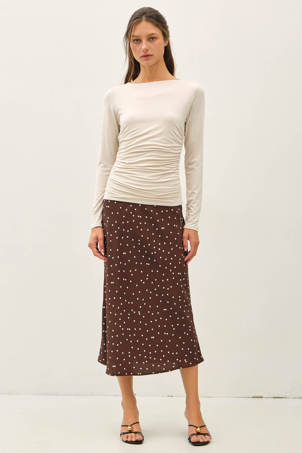 THE EVERYDAY RUCHED BOATNECK