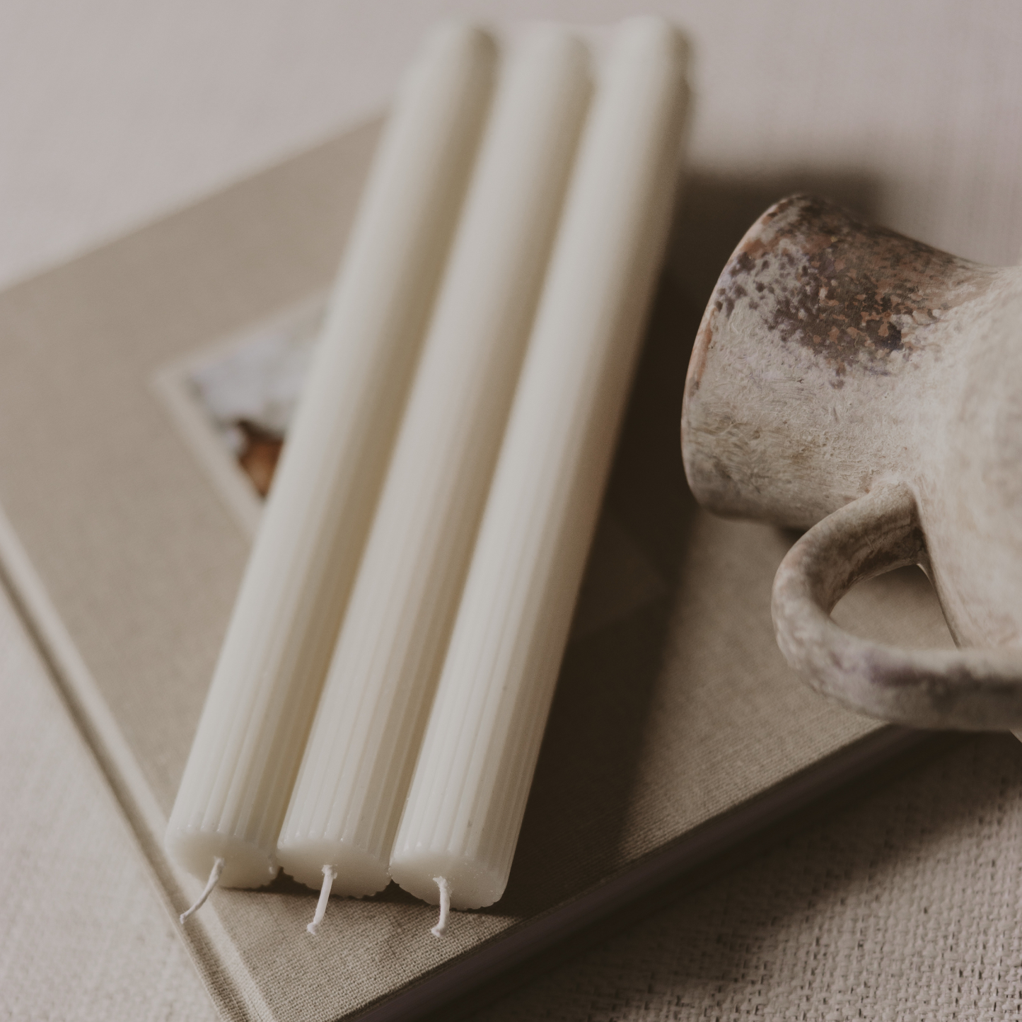 FLUTED TAPER CANDLES | SET OF 3