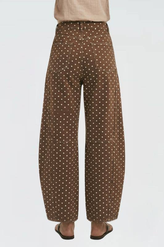 THE TOASTY DOT BARREL JEAN