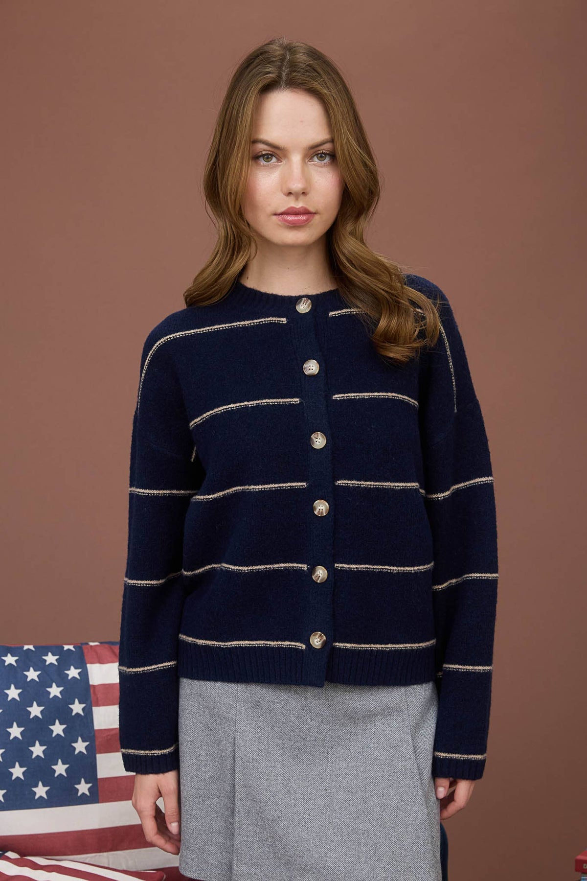 THE HERITAGE STRIPE CARDIGAN