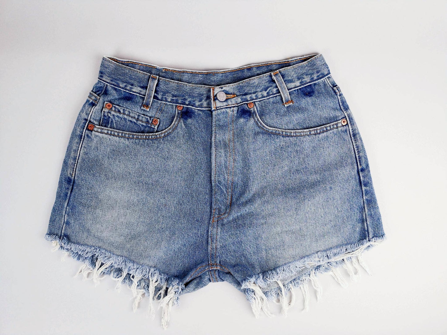 THE HIGH-RISE UPCYCLED DENIM CUTOFFS