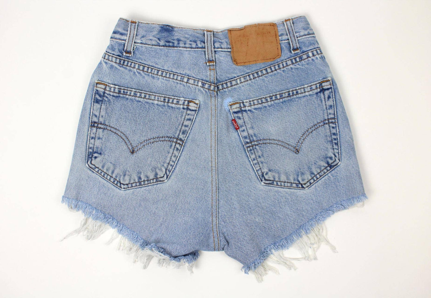 THE HIGH-RISE UPCYCLED DENIM CUTOFFS
