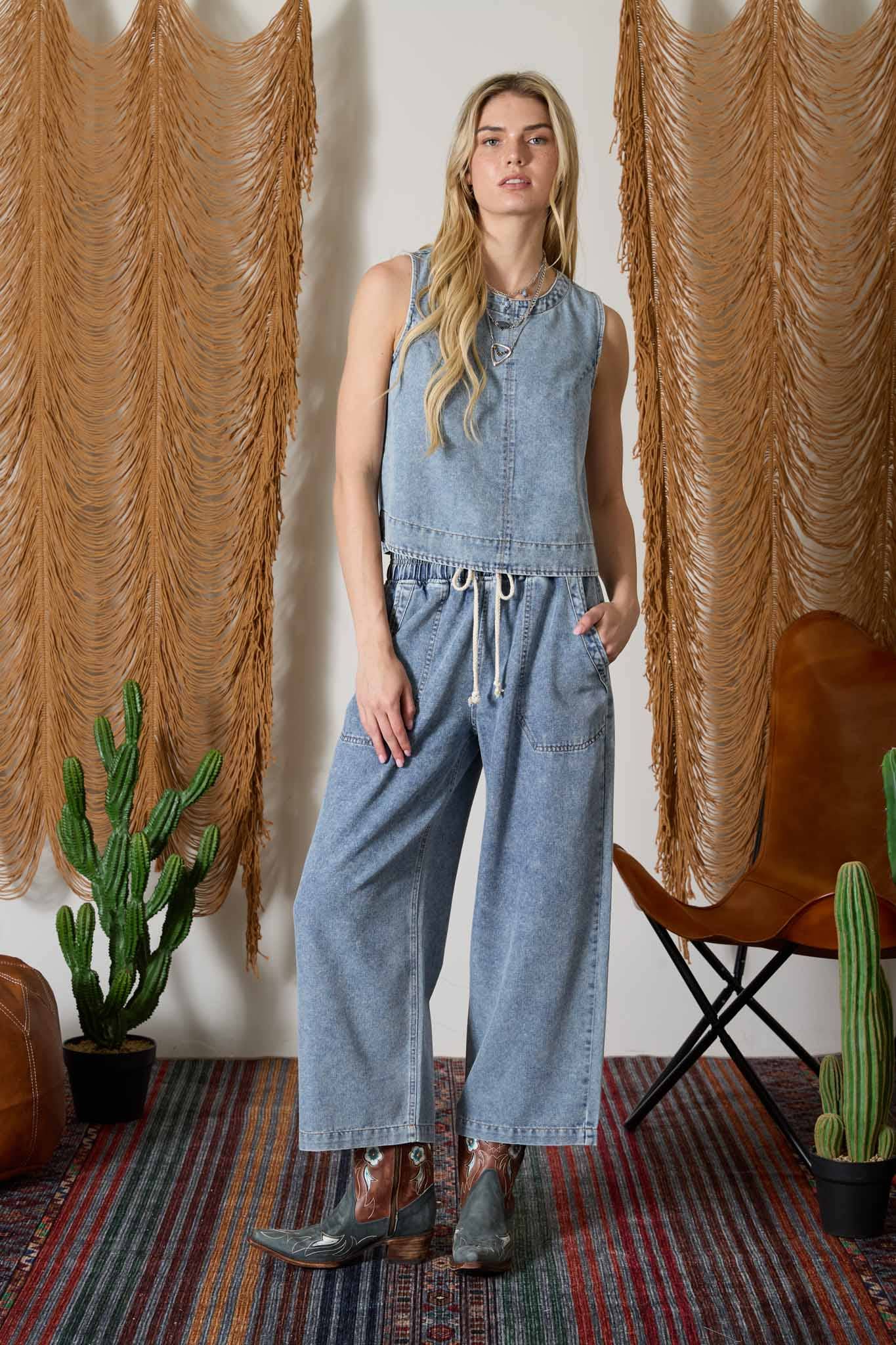 THE CANYON DRAWSTRING DENIM PANT