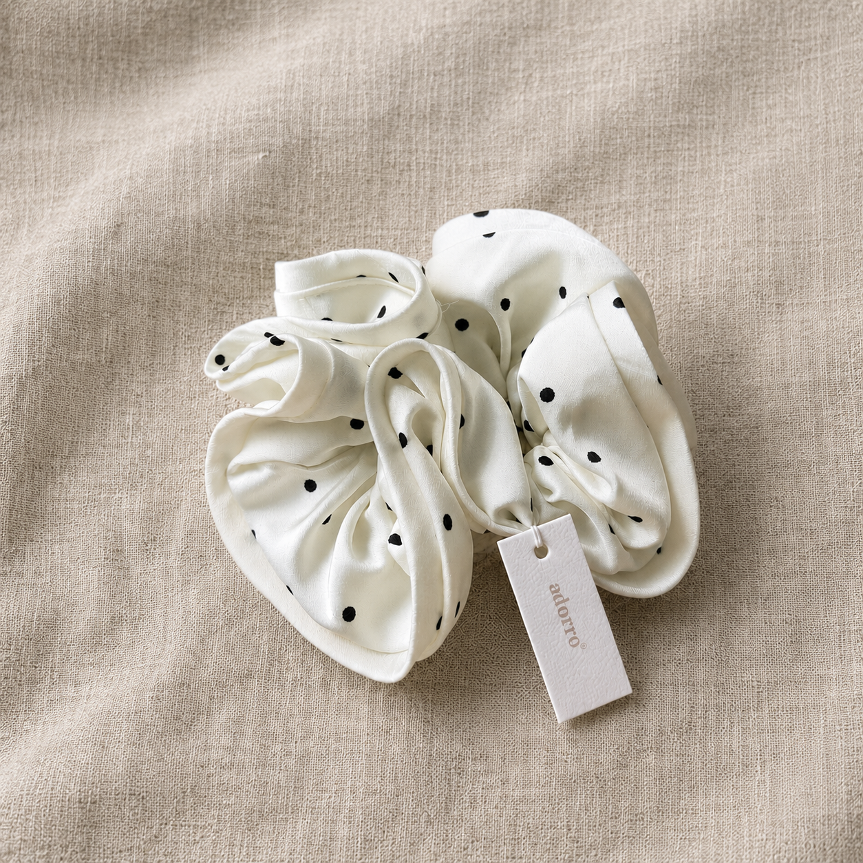 THE POLKA DOT MEGA SATIN SCRUNCHIE